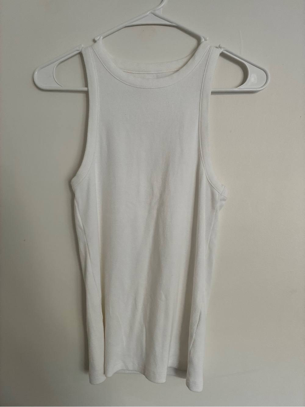 Abercrombie and Fitch White Ribbed Tank Top - Women's Sleeveless Shirt